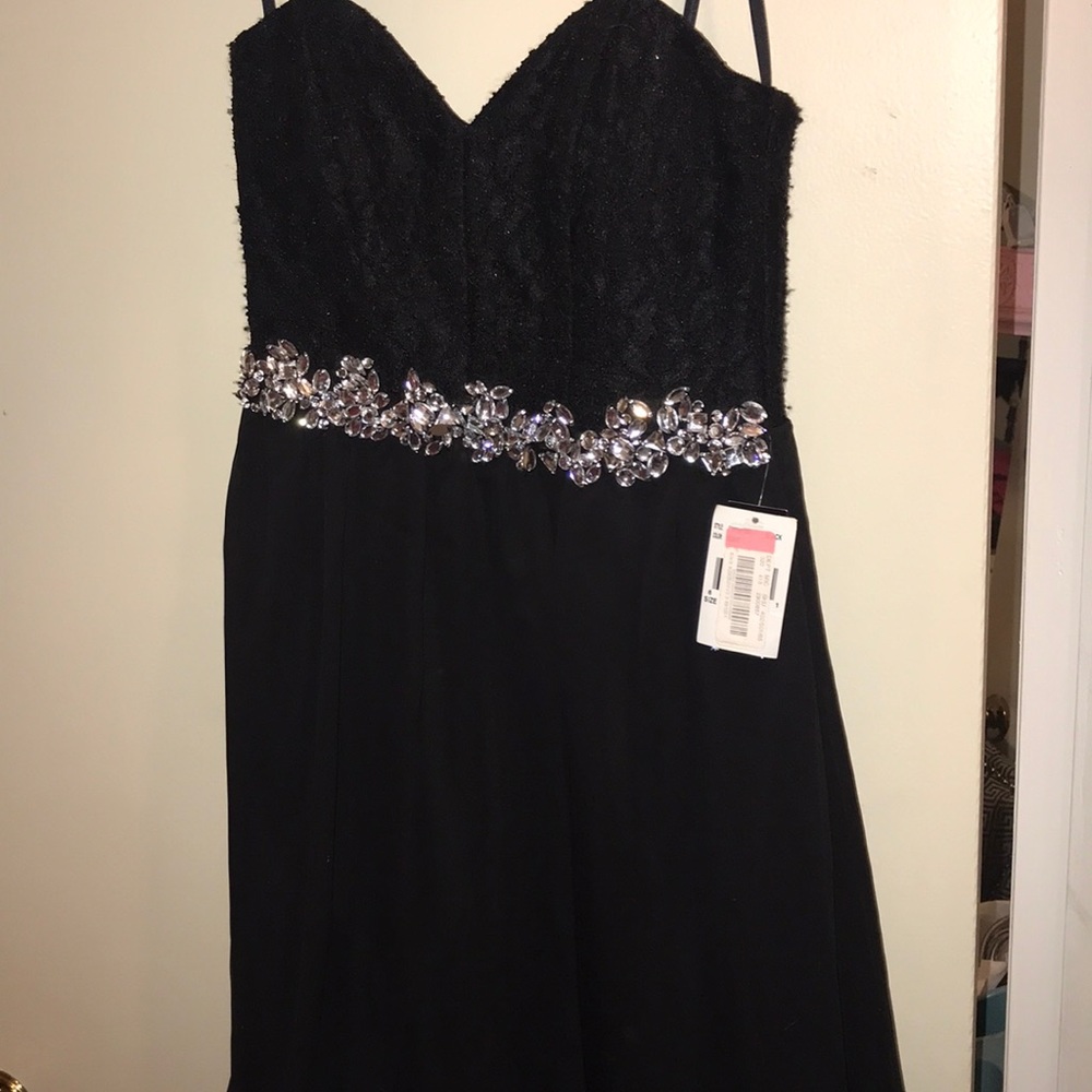 Black Strapless Cocktail Dress